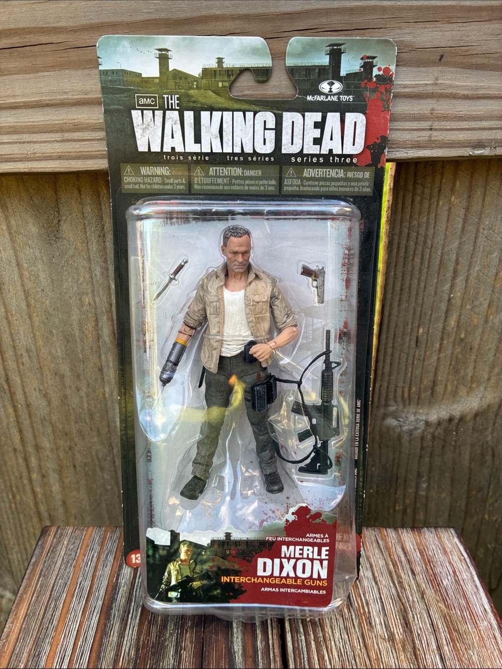 The Walking Dead Merle Dixon Action Figure - Beige Jacket, Olive Pants